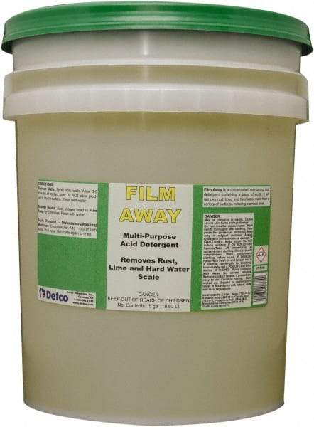 Detco - 5 Gal Pail Liquid Bathroom Cleaner - Unscented Scent, Bath Fixtures - Makers Industrial Supply