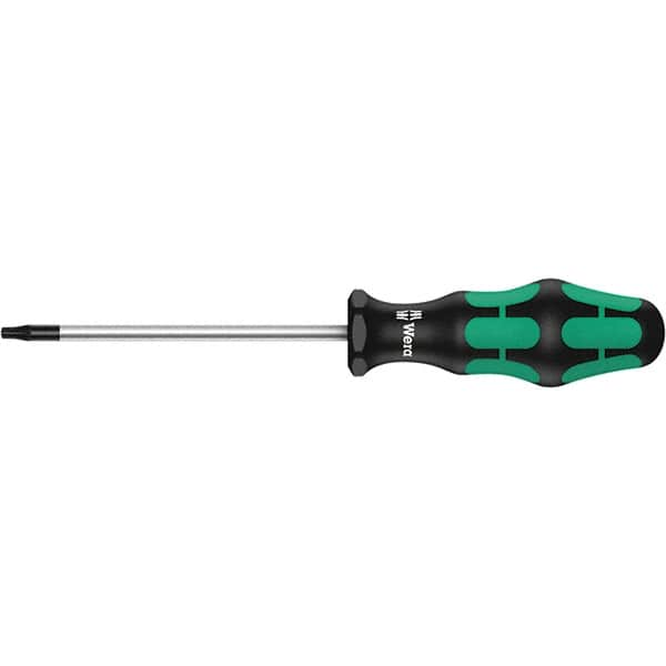 Wera - T15 Tamper Resistant Torx Driver - 12" Blade Length, 16-17/32" OAL, Ergonomic Handle, Chrome Plated Steel - Makers Industrial Supply