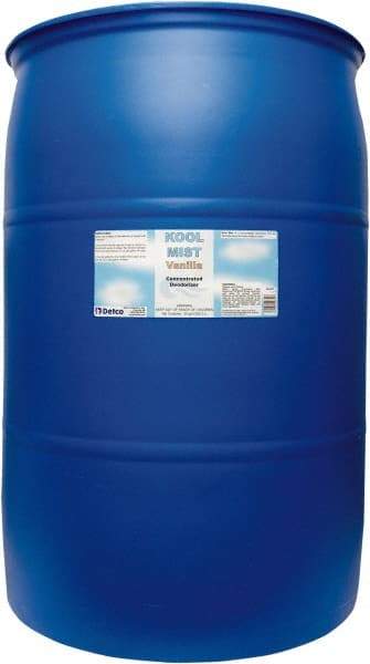 Detco - 55 Gal Drum Deodorizer - Liquid, Vanilla Scent, Concentrated, Environmentally Safe - Makers Industrial Supply