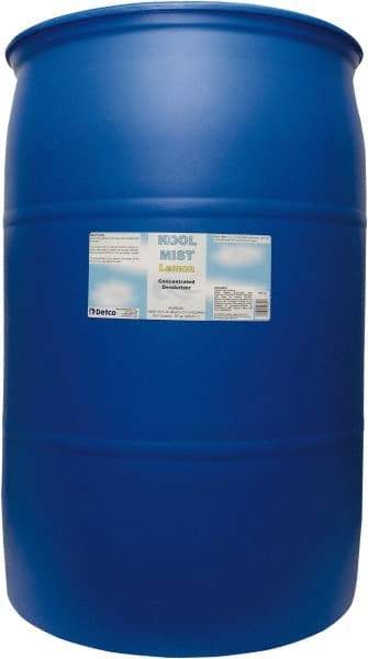 Detco - 55 Gal Drum Deodorizer - Liquid, Lemon Scent, Concentrated, Environmentally Safe - Makers Industrial Supply