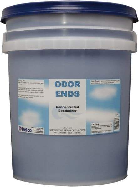 Detco - 5 Gal Pail Deodorizer - Liquid, Unscented, Concentrated, Environmentally Safe - Makers Industrial Supply