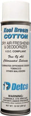 Detco - 20 oz Aerosol Can Deodorizer - Aerosol, Cotton Scent, Environmentally Safe - Makers Industrial Supply