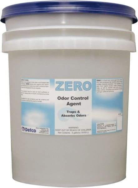 Detco - 5 Gal Pail Deodorizer - Liquid, Unscented, Environmentally Safe - Makers Industrial Supply