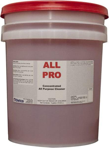 Detco - 5 Gal Bucket All-Purpose Cleaner - Liquid, Neutral Cleaner, Citrus - Makers Industrial Supply