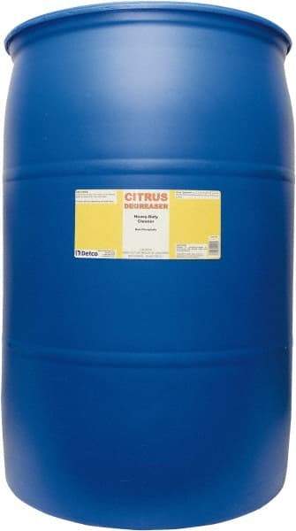 Detco - 55 Gal Drum Cleaner/Degreaser - Liquid, Butyl-Based, Citrus - Makers Industrial Supply