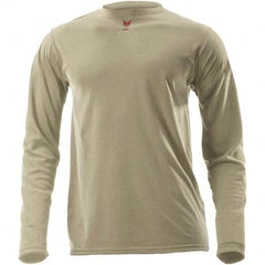 National Safety Apparel - Size M Tan Flame Resistant/Retardant Long Sleeve Base Layer Shirt - Exact Industrial Supply