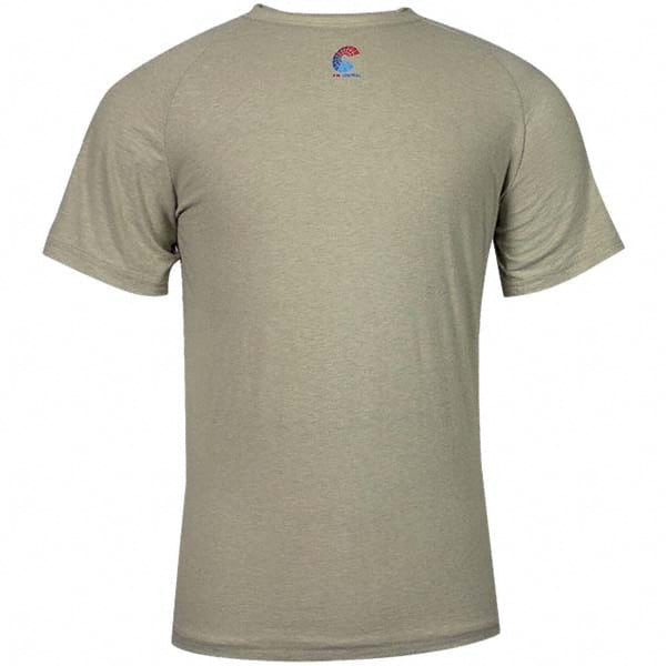 National Safety Apparel - Size XL Tan Flame Resistant/Retardant Short Sleeve Base Layer Shirt - Exact Industrial Supply