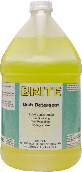 Detco - 1 Gal Bottle Manual Dishwashing Liquid - Lemon Scented - Makers Industrial Supply