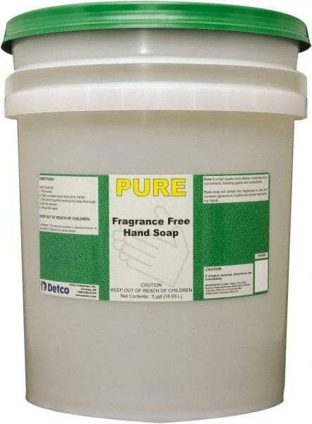 Detco - 5 Gal Pail Liquid Hand Cleaner - Pale Yellow, Fragrance Free Scent - Makers Industrial Supply