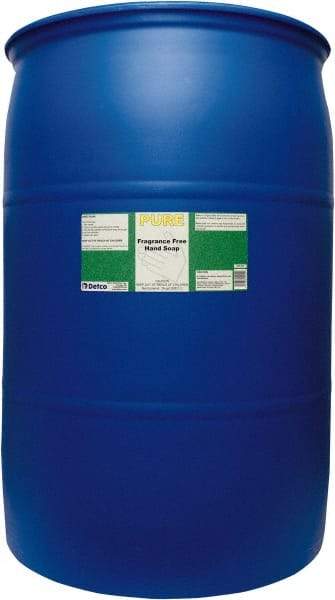 Detco - 55 Gal Drum Liquid Hand Cleaner - Pale Yellow, Fragrance Free Scent - Makers Industrial Supply