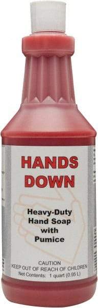 Detco - 32 oz Squeeze Bottle Gel Hand Cleaner with Grit - Red, Cherry Scent - Makers Industrial Supply