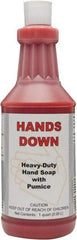 Detco - 32 oz Squeeze Bottle Gel Hand Cleaner with Grit - Red, Cherry Scent - Makers Industrial Supply