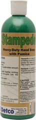 Detco - 16 oz Bottle Gel Hand Cleaner with Grit - Green, Almond Scent - Makers Industrial Supply