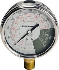 Enerpac - Hydraulic Pressure Gages & Adapters Type: Liquid-Filled Gauge Pressure Rating: 0 - 10000 - Makers Industrial Supply