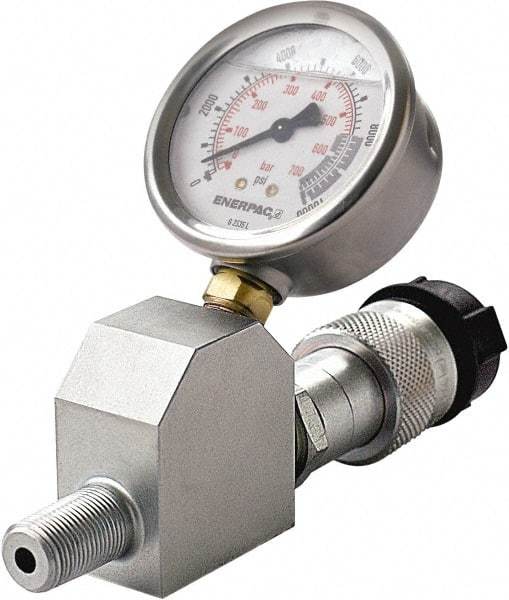 Enerpac - Hydraulic Pressure Gages & Adapters Type: Liquid-Filled Gauge Pressure Rating: 0 - 10000 - Makers Industrial Supply