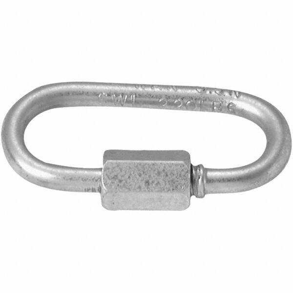 Campbell - Zinc Plated Carbon Steel Quick Link - 1/8" Diameter, 220 Lb Load Limit - Makers Industrial Supply