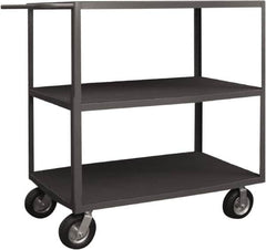 Durham - 1,200 Lb Capacity, 30" Wide x 60" Long x 55-3/8" High Instrument Cart - 3 Shelf, Steel, 2 Rigid/2 Swivel Casters - Makers Industrial Supply