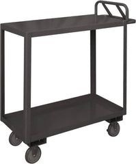 Durham - 1,200 Lb Capacity, 24" Wide x 48" Long x 37-5/8" High Service Cart - 2 Shelf, Steel, 2 Rigid/2 Swivel Casters - Makers Industrial Supply