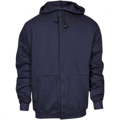 National Safety Apparel - Size XL Navy Flame Resistant/Retardant Sweatshirt - Exact Industrial Supply