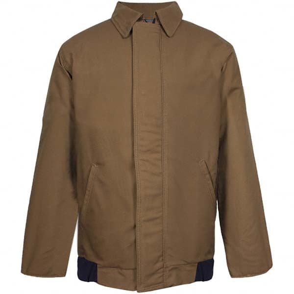 National Safety Apparel - Size 5XL Brown Flame Resistant/Retardant Jacket/Coat - Exact Industrial Supply