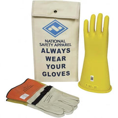 National Safety Apparel - Class 2, Size 10, 11" Long, Rubber Lineman's Glove Kit - Exact Industrial Supply