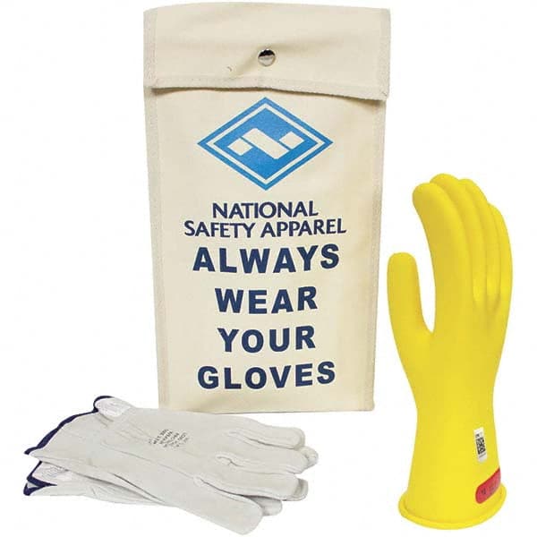 National Safety Apparel - Class 0, Size 12, 11" Long, Rubber Lineman's Glove Kit - Exact Industrial Supply