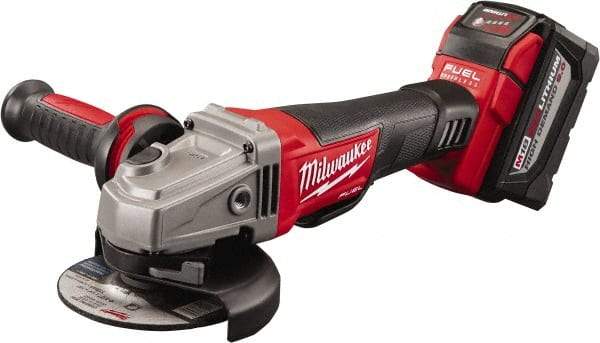 Milwaukee Tool - 4-1/2" Wheel Diam, 8,500 RPM, Cordless Angle & Disc Grinder - 5/8-11 Spindle - Makers Industrial Supply