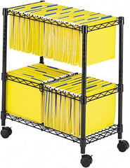 Safco - 33-1/4" Wide x 17" Long x 27" High Tote Cart - 1 Shelf, Steel - Makers Industrial Supply