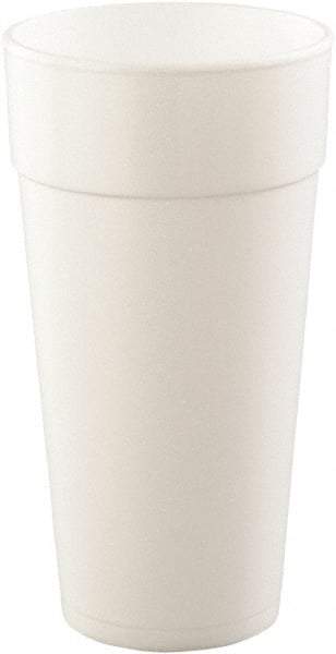 DART - Drink Foam Cups, Hot/Cold, 24 oz, 25/Bag, 20 Bags/Carton - White - Makers Industrial Supply