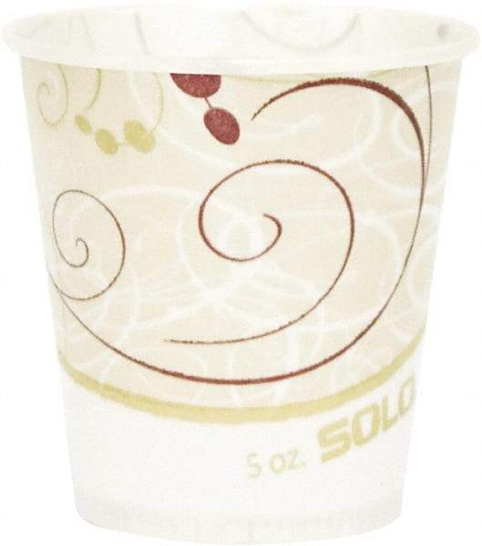 Solo - Paper Water Cups, Waxed, 5 oz, 100/Bag, 30 Bags/Carton - Multicolor - Makers Industrial Supply