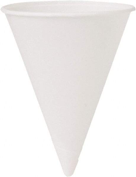 Solo - Cone Water Cups, Cold, Paper, 4 oz, 200/Bag, 25 Bags/Carton - White - Makers Industrial Supply