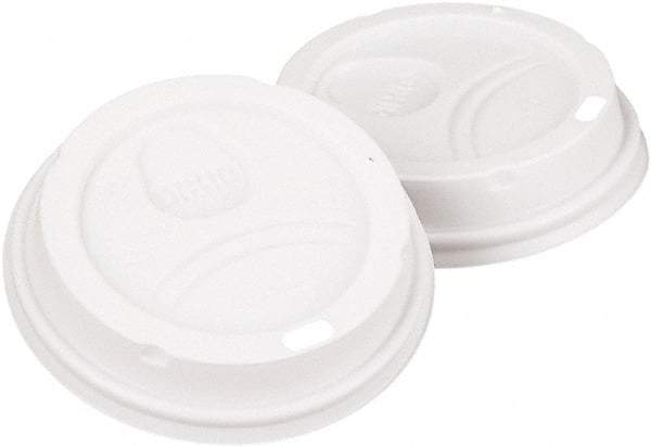 Dixie - Dome Lid Fits 10-16 oz Perfectouch Cups, 12-20 oz Hot Cups, WiseSize, 500/CT - White - Makers Industrial Supply