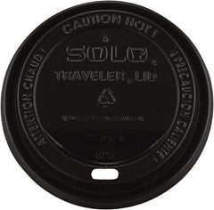 Solo - Traveler Drink-Thru Lids, 10-24 oz Cups - Black - Makers Industrial Supply