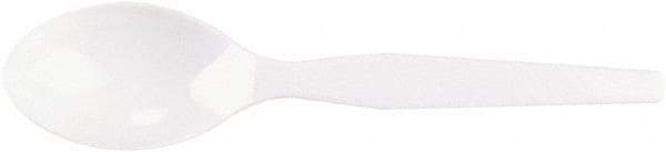 Dixie - Plastic Cutlery, Heavy Mediumweight Teaspoons, 100/B oz - White - Makers Industrial Supply