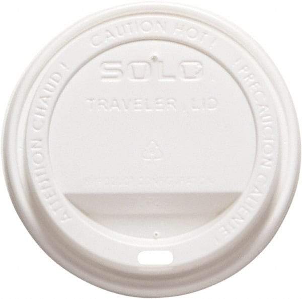 Solo - Traveler Drink-Thru Lid, 1000/Carton - White - Makers Industrial Supply