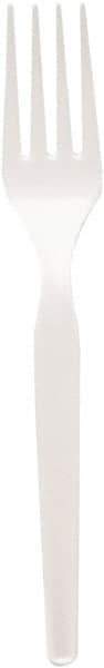 Dixie - Plastic Cutlery, Heavy Mediumweight Forks, 1000/Carton - White - Makers Industrial Supply