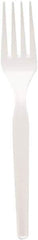 Dixie - Plastic Cutlery, Heavy Mediumweight Forks, 1000/Carton - White - Makers Industrial Supply