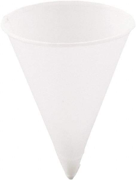 Solo - Cone Water Cups, Paper, 4 oz, Rolled Rim, 200/Bag, 25 Bags/Carton - White - Makers Industrial Supply