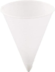 Solo - Cone Water Cups, Paper, 4 oz, Rolled Rim, 200/Bag, 25 Bags/Carton - White - Makers Industrial Supply