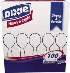 Dixie - Plastic Cutlery, Heavyweight Soup Spoons, 1000 per Carton - White - Makers Industrial Supply