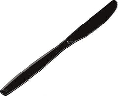 Dixie - Plastic Cutlery, Heavyweight Knives - Black - Makers Industrial Supply