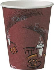 Solo - Bistro Design Hot Drink Cups, Paper, 8 oz, 500/Carton - Maroon - Makers Industrial Supply