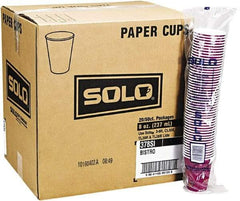 Solo - Bistro Design Hot Drink Cups, Paper, 10 oz, 1000/Carton - Maroon - Makers Industrial Supply