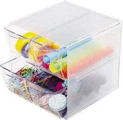 Deflect-o - Clear Desk Top Organizer - Plastic - Makers Industrial Supply