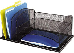 Safco - Black Combination File Sorter - Steel, Mesh - Makers Industrial Supply