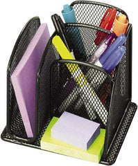 Safco - Black Desk Top Organizer - Steel - Makers Industrial Supply