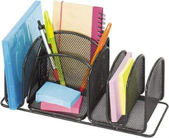 Safco - Black Desk Top Organizer - Steel - Makers Industrial Supply