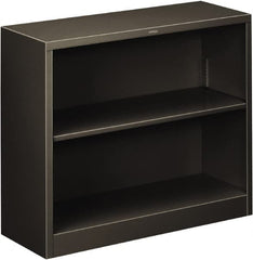 Hon - 2 Shelf, 29" High x 34-1/2" Wide Bookcase - 13-3/16" Deep, Steel, Charcoal - Makers Industrial Supply