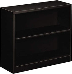 Hon - 2 Shelf, 29" High x 34-1/2" Wide Bookcase - 12-5/8" Deep, Steel, Black - Makers Industrial Supply