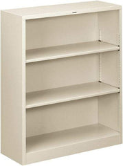 Hon - 3 Shelf, 41" High x 34-1/2" Wide Bookcase - 11-5/8" Deep, Steel, Light Gray - Makers Industrial Supply